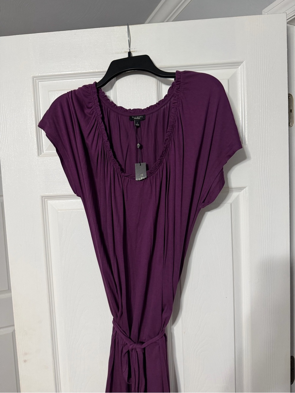 NWT Talbots Women's Tie-Waist Jersey Dress - Picture 2 of 15